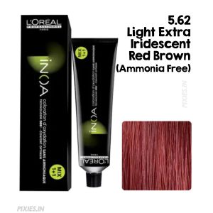L'oreal Professionnel Paris INOA Ammonia-free Permanent Hair Color - 5.62 (Light Extra Iridescent Red Brown) 60g