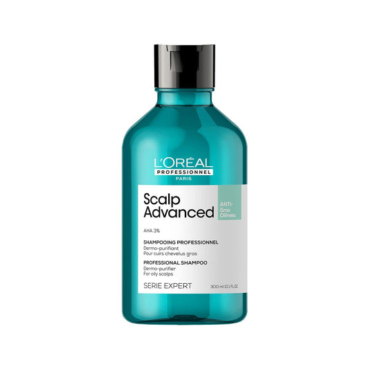 L'Oreal Scalp Advanced shampoo bottle on a white background