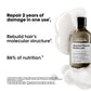 L'Oreal Serie Expert Absolut Repair Molecular shampoo bottle with text highlighting its hair repair benefits.