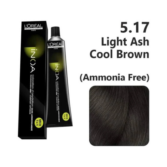 L'Oréal Professionnel INOA - 5.17 (Light Ash Cool Brown) - 60g