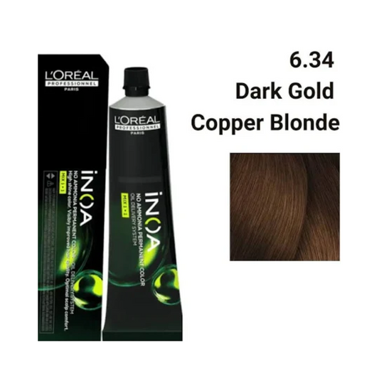L'Oréal Professionnel INOA - 6.34 (Dark Golden Copper Blonde) - 60g