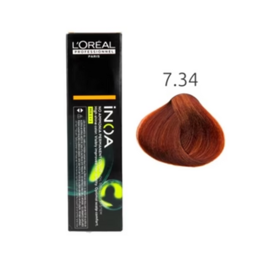 L'Oréal Professionnel INOA - 7.34 (Golden Copper Blonde) - 60g