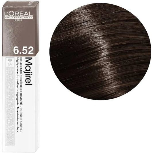 L'Oréal Professionnel Majirel - 6.52 Iridescent Mahogany Dark Blonde (50ml)