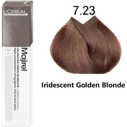 L'Oréal Professionnel Majirel - 7.23 Golden Iridescent Blonde (50g)