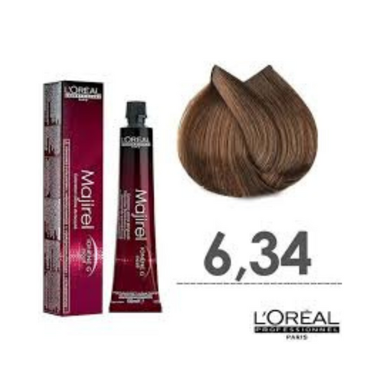 L'Oréal Professionnel Majirel Classique Warm Brown 6.34 (Golden Copper Dark Blonde) – 50ml