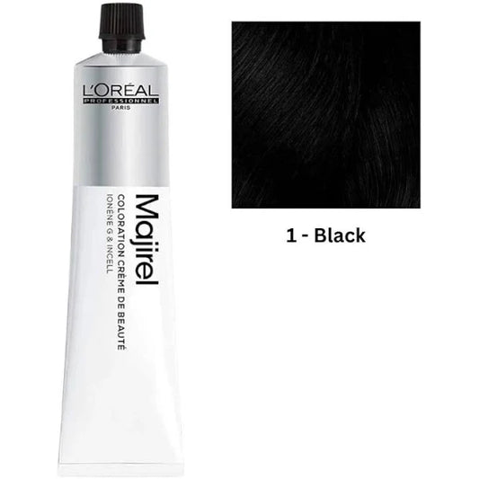 L'Oréal Professionnel Majirel Permanent Hair Colour 1 Black (50g)