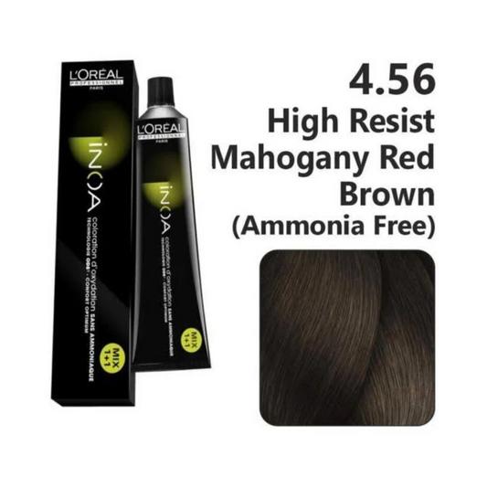L'Oréal Professionnel INOA Ammonia-Free Permanent Hair Color - 4.56
