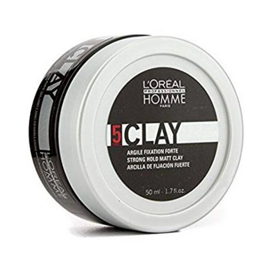L'Oreal Professionnel Homme 5 Clay Strong Hold Matt Clay (50ml)