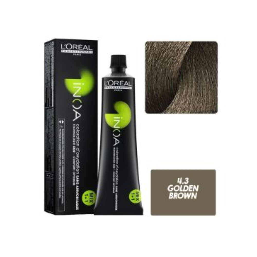 L'oreal Professionnel Paris INOA Ammonia-free Permanent Hair Color - 4.3 (Golden Brown)