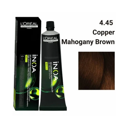 Loreal Inoa Hair Color 60G 4.45 Copper Mahogany Brown 