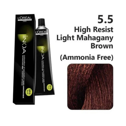 Loreal Inoa Hair Color 60G 5.5 Light Mahogany Brown