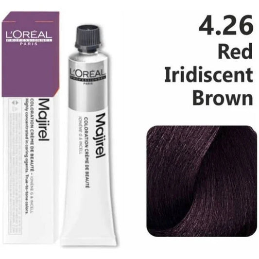 Loreal Professional Majirel Hair Color 50G 4.26 Red Iridiscent Brown