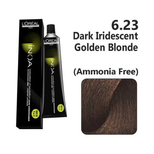 L'oreal Professionnel Paris INOA Ammonia-free Permanent Hair Color - 6.23 (Dark Iridescent Golden Blonde)